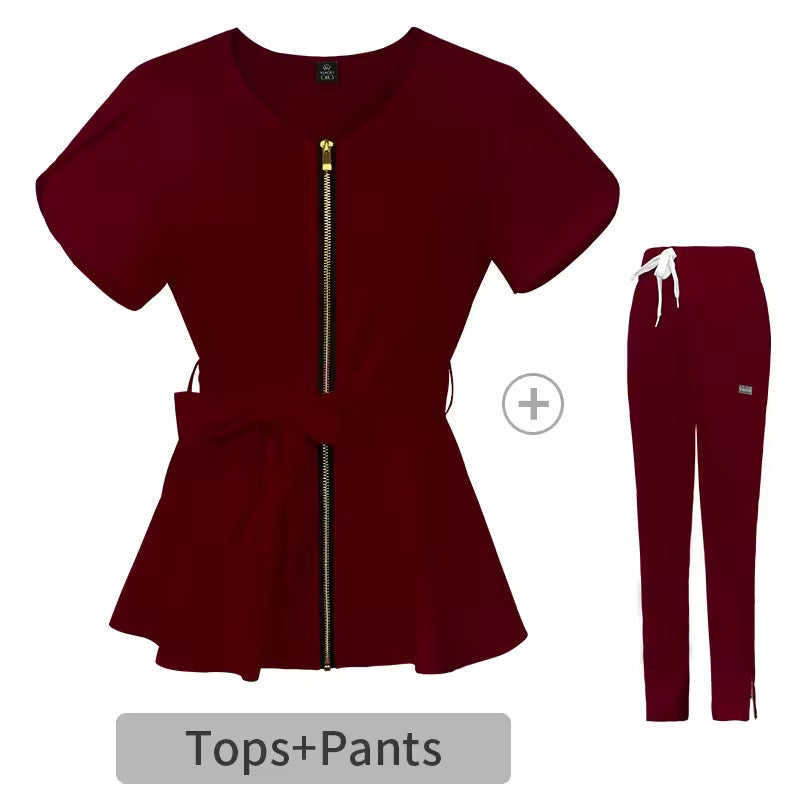 Belted Scrub Set