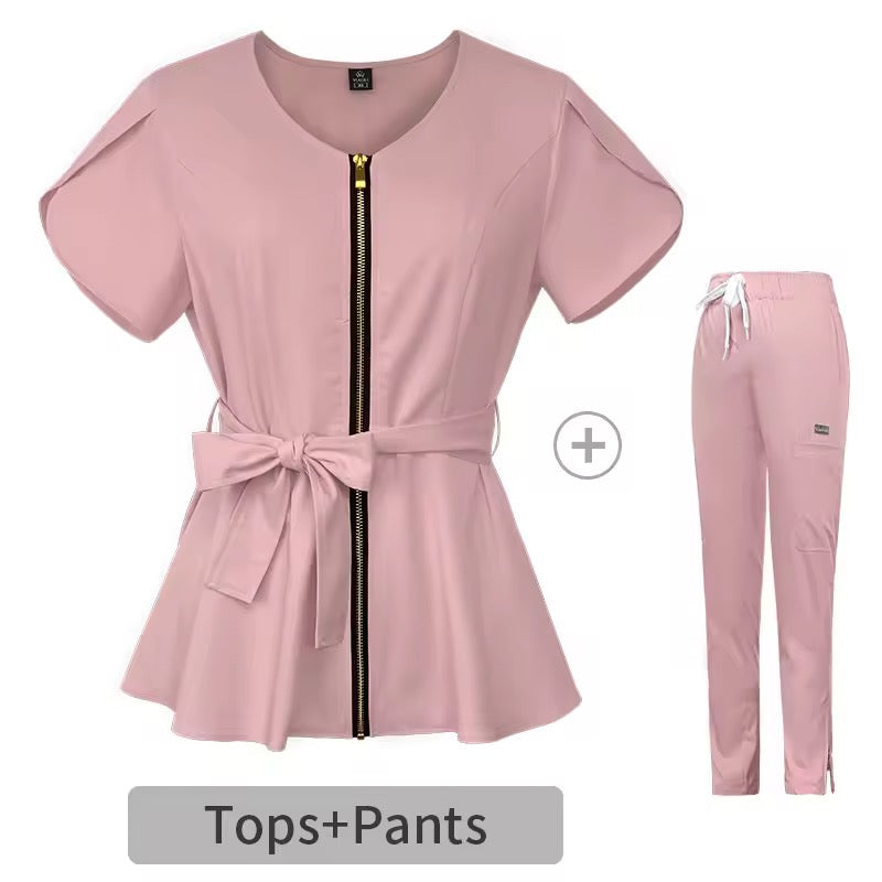 Belted Scrub Set
