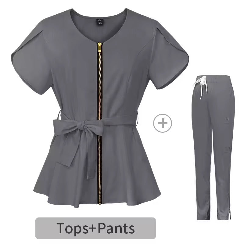 Belted Scrub Set